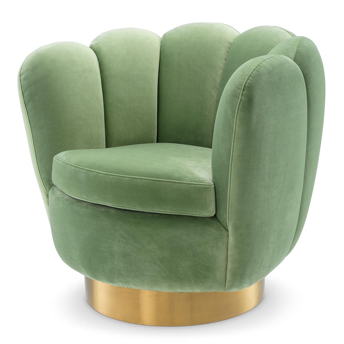 Mirage Savona Swivel Chair, Pistache Green Velvet main product photo