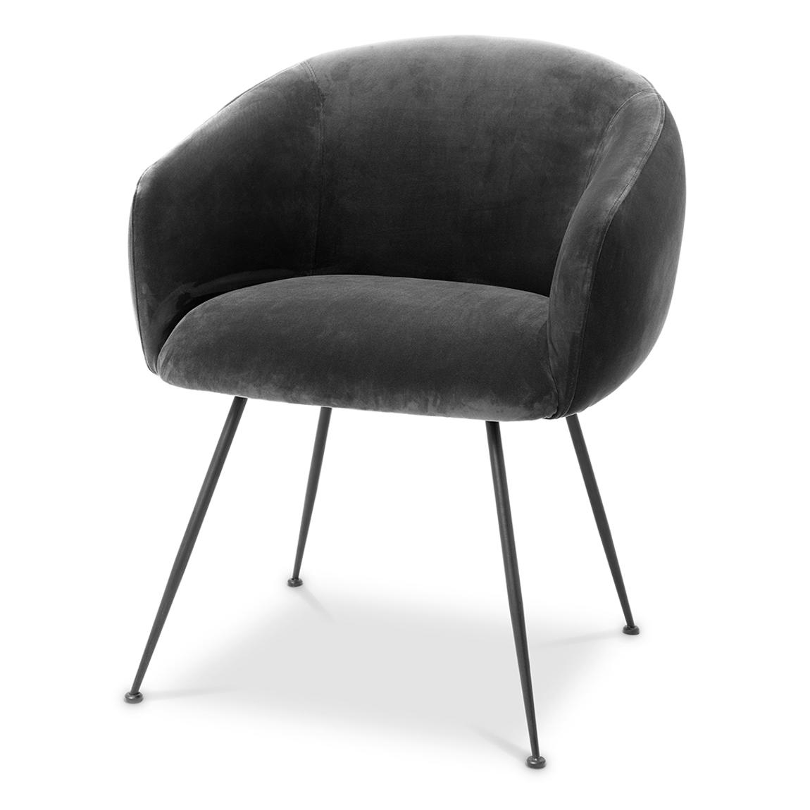 Dining Chair Elbury Savona Dark Grey Velvet main product photo
