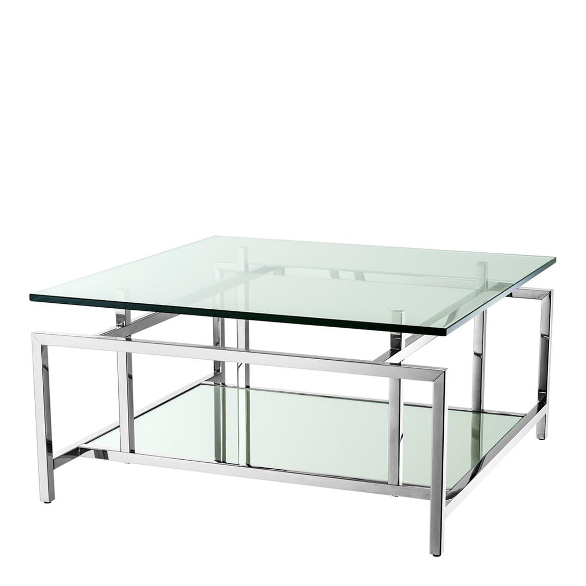 Superia Coffee Table, Polished Stainless Steel main product photo