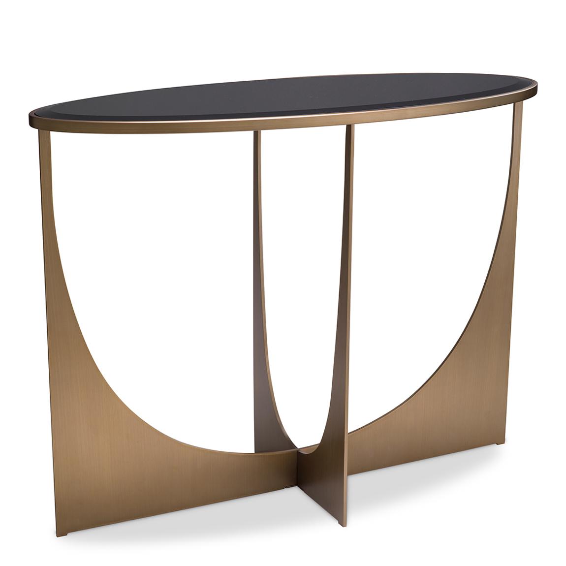 Console Table Elegance Brushed Brass Finish main product photo