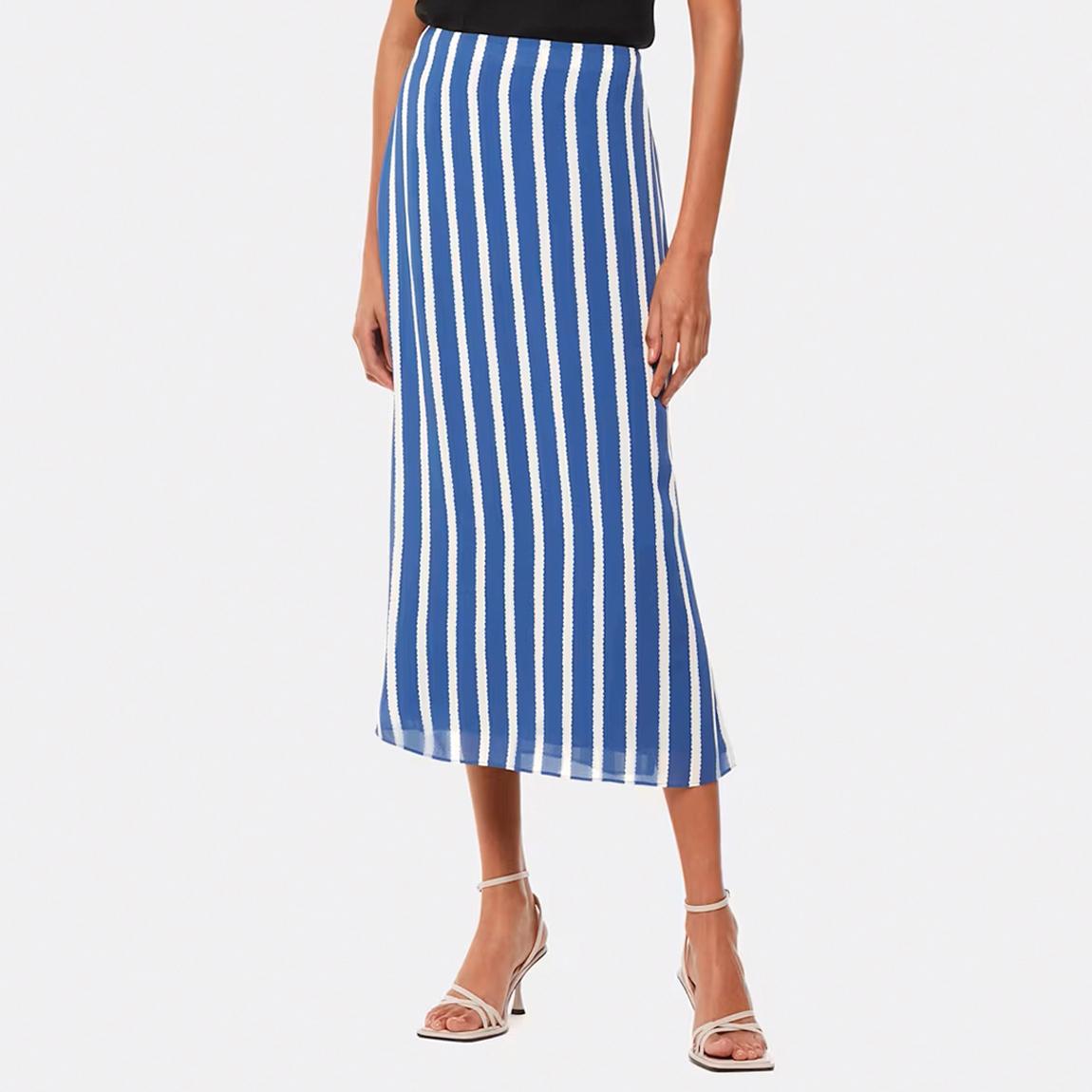 Black/Blue Eliza Stripe Printed Skirt main product photo