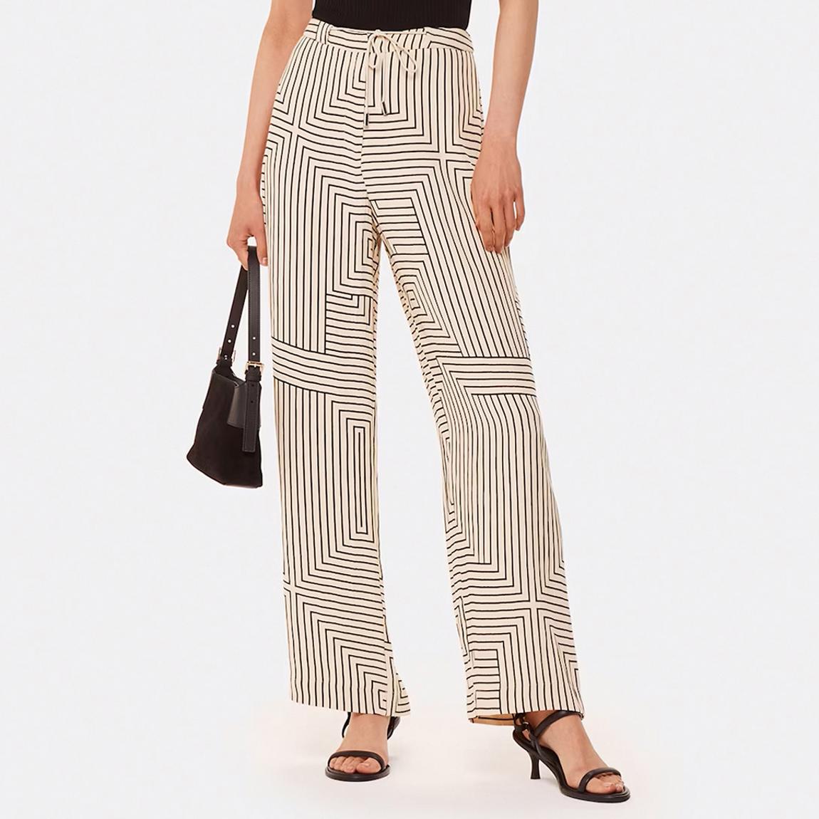 Ivory Angled Stripe Trousers main product photo