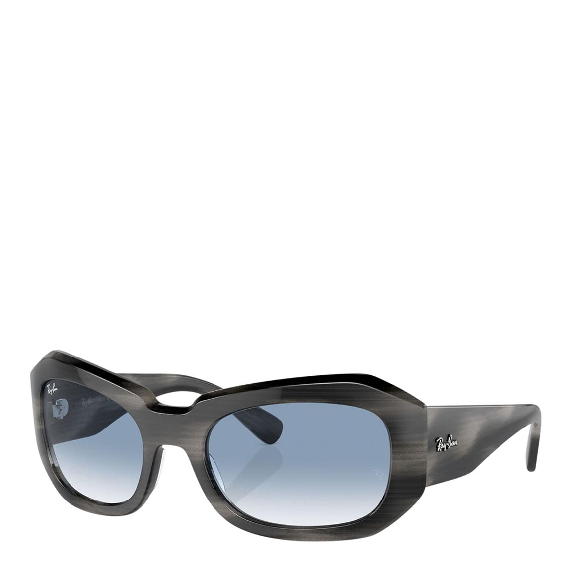 Striped Grey Beate Sunglasses 56mm main product photo