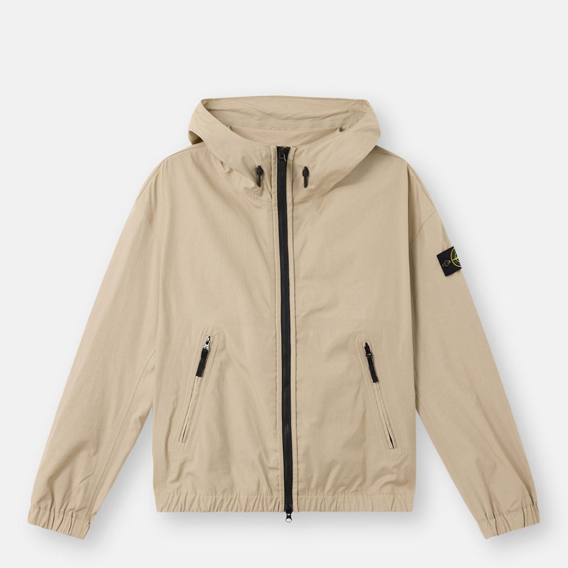 Beige Hooded Cotton Canvas Jacket main product photo