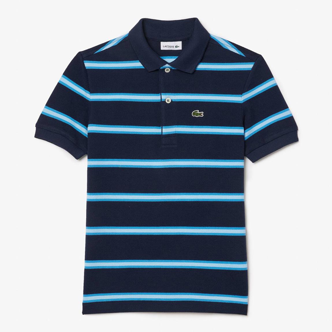 Baby Boy's Navy Stripe Cotton Polo Shirt main product photo