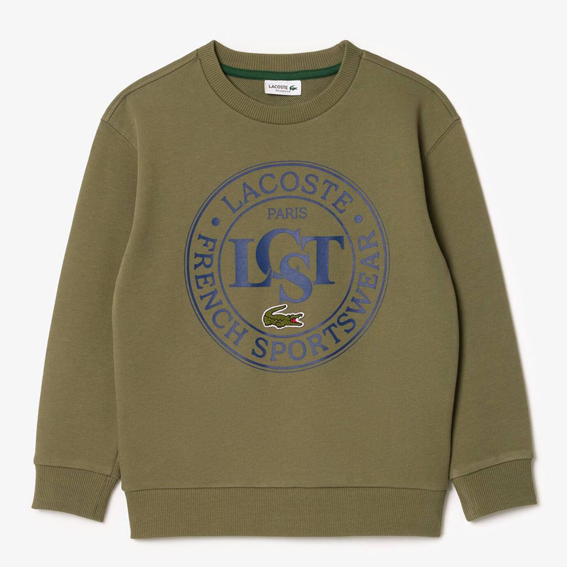 Kid's Khaki Contrast Badge Logo Sweatshirt main product photo