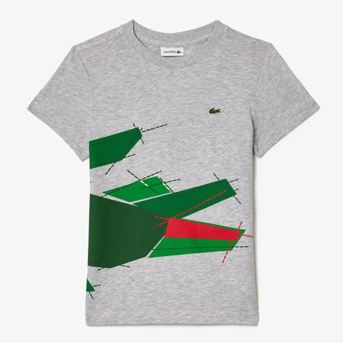 Teen Grey Crocodile Graphic Cotton T-Shirt main product photo