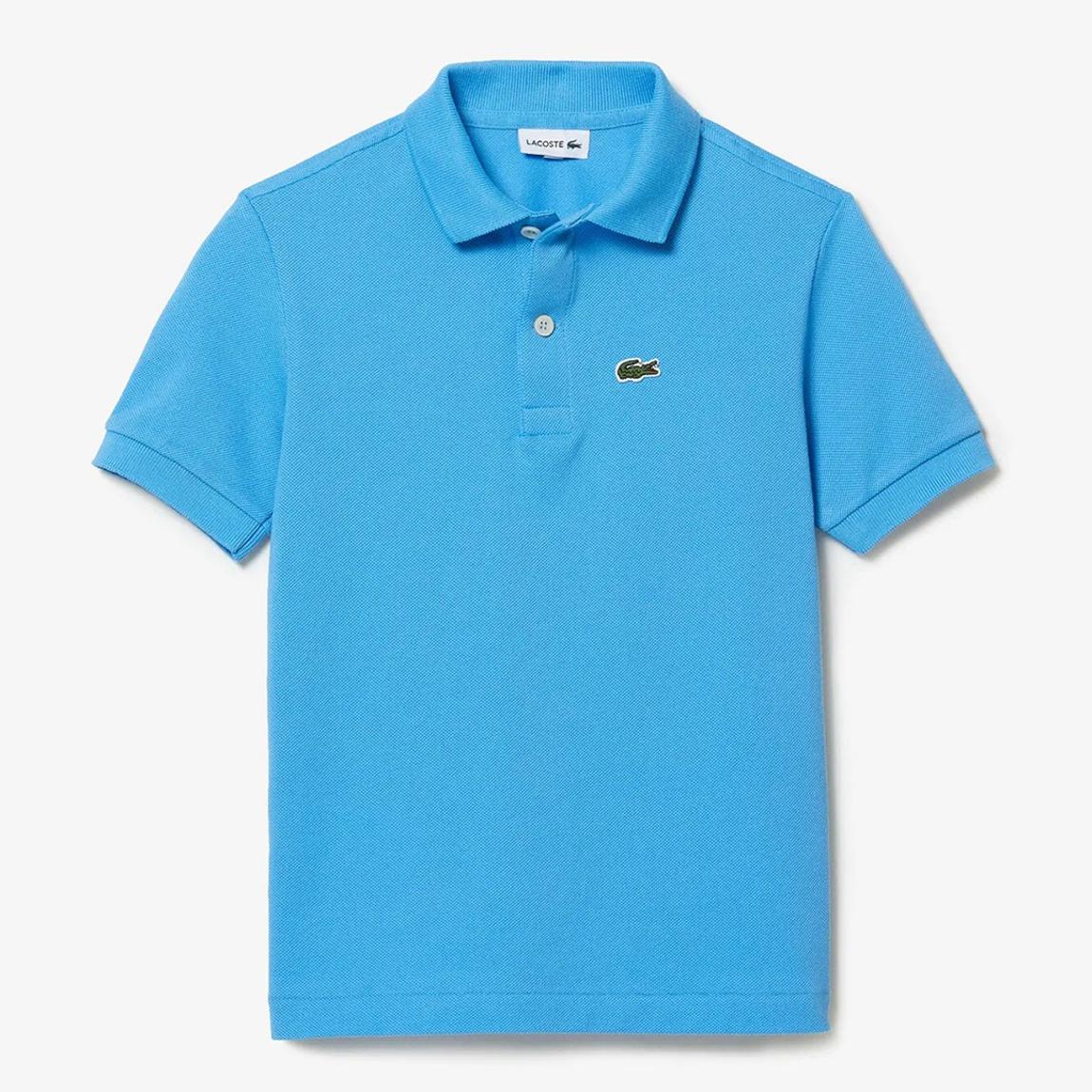 Teen Boy's Blue Cotton Polo Shirt main product photo