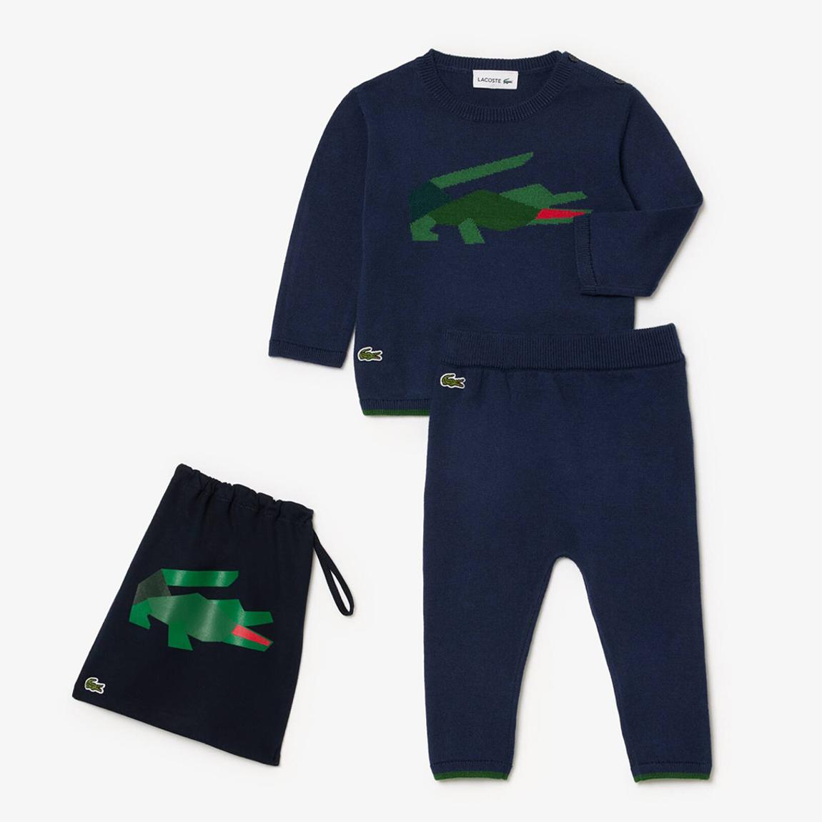 Baby Boy's Navy Crocodile Tracksuit Set main product photo