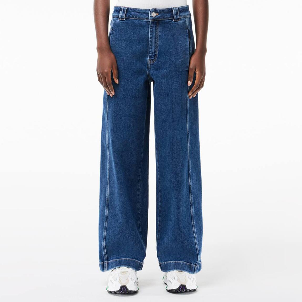 Dark Blue Wide Leg Stretch Jeans main product photo