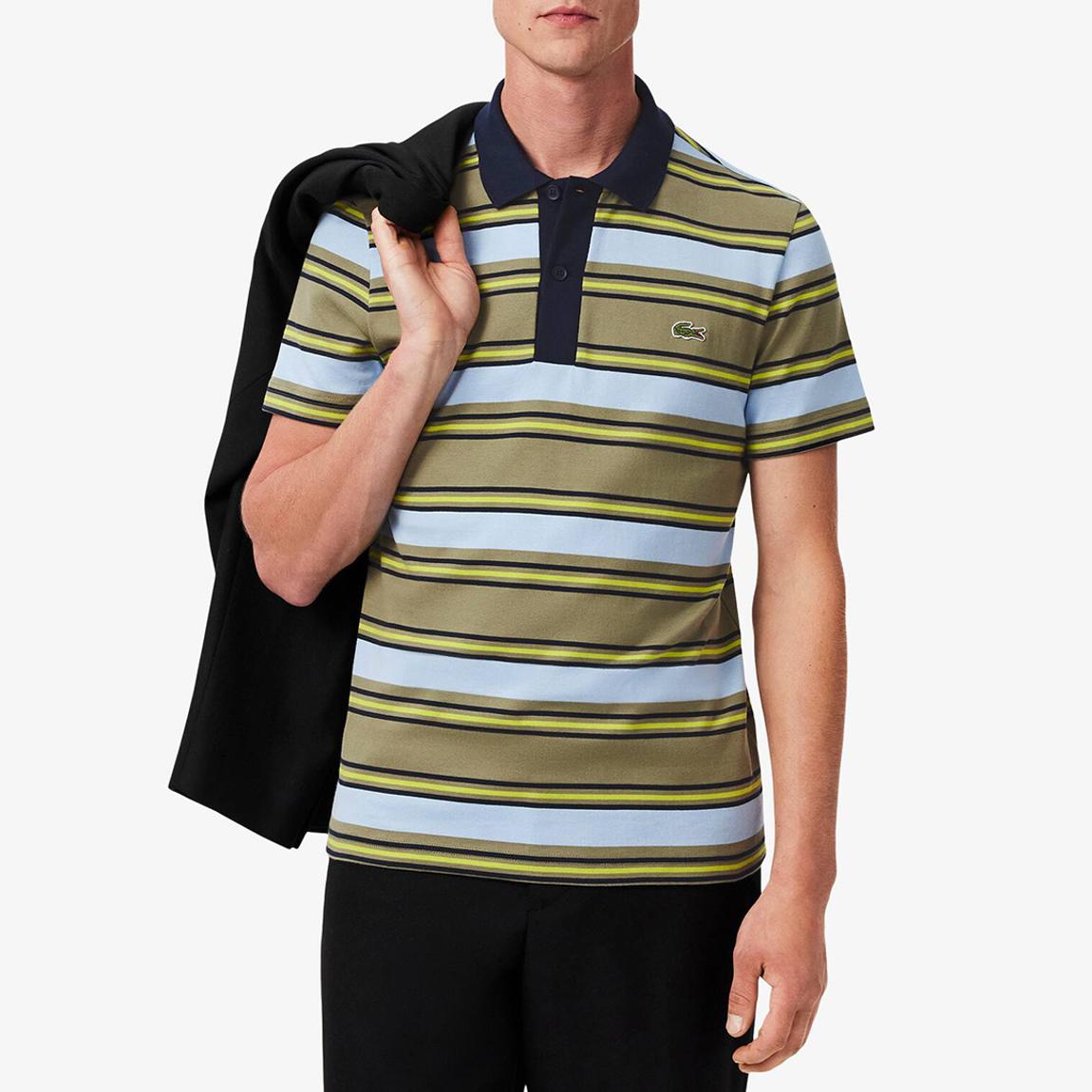 Khaki Stripe Polo Shirt main product photo