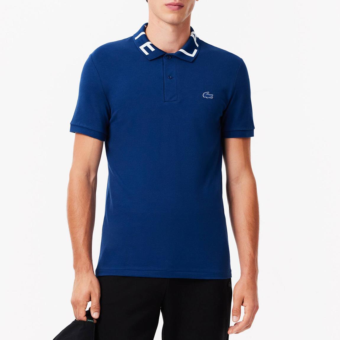 Dark Blue Branded Collar Polo Shirt main product photo