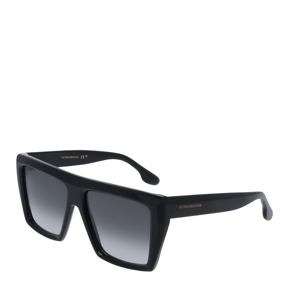 Women's Victoria Beckham Black/Grey Gradient Lens Sunglasses 56mm main product photo