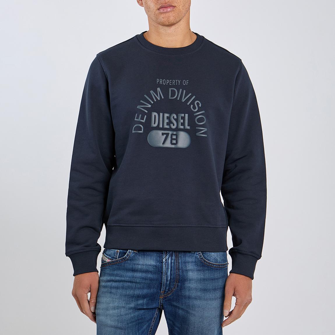 Navy Printed Graphic Logo Sweatshirt main product photo