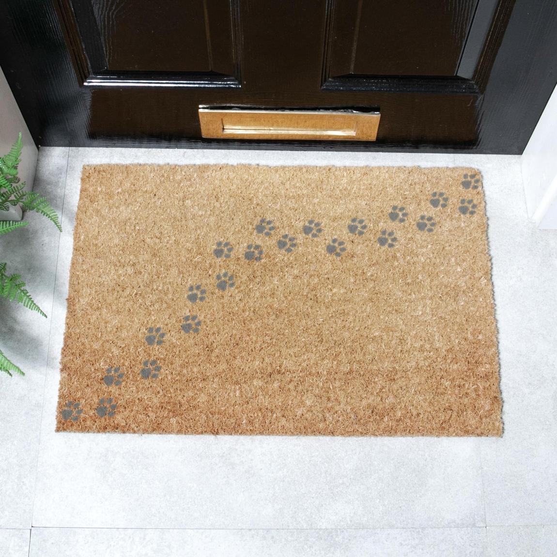 Grey Paw Print Doormat 60x40cm main product photo