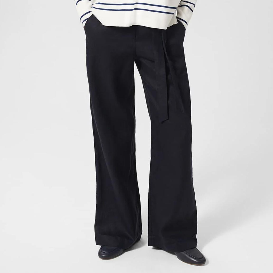 Navy Jacqui Tie Trousers main product photo