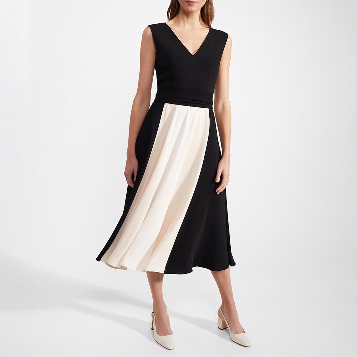 Black/ Cream Rosa Fit and Flare Dress main product photo