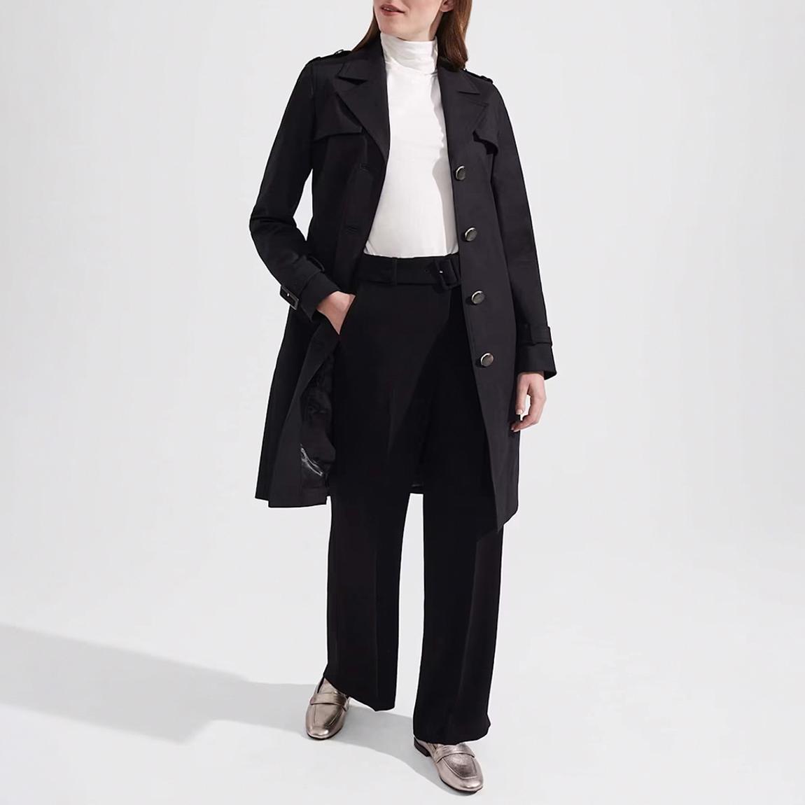 Black Mira Trench Coat main product photo