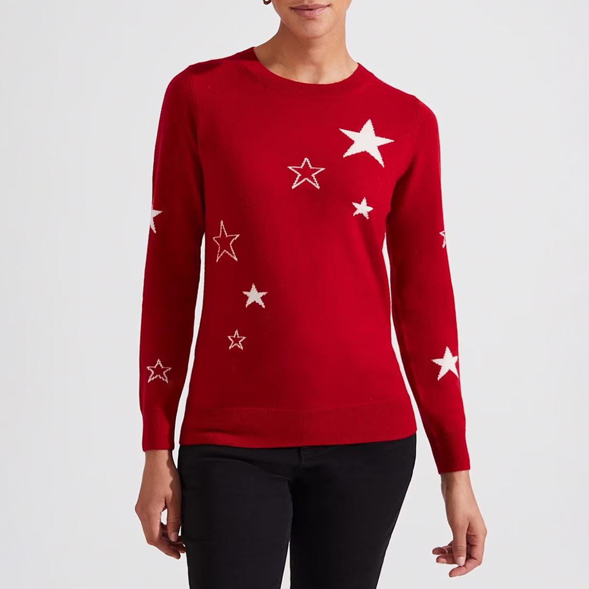 Red Samira Star Wool Blend Jumper main product photo