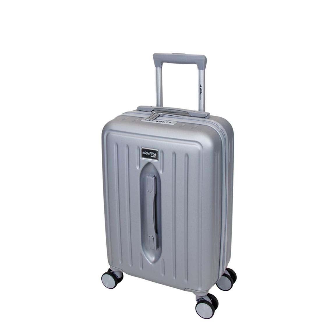 Silver Modern Trunk 55cm Cabin Single Suitcase main product photo