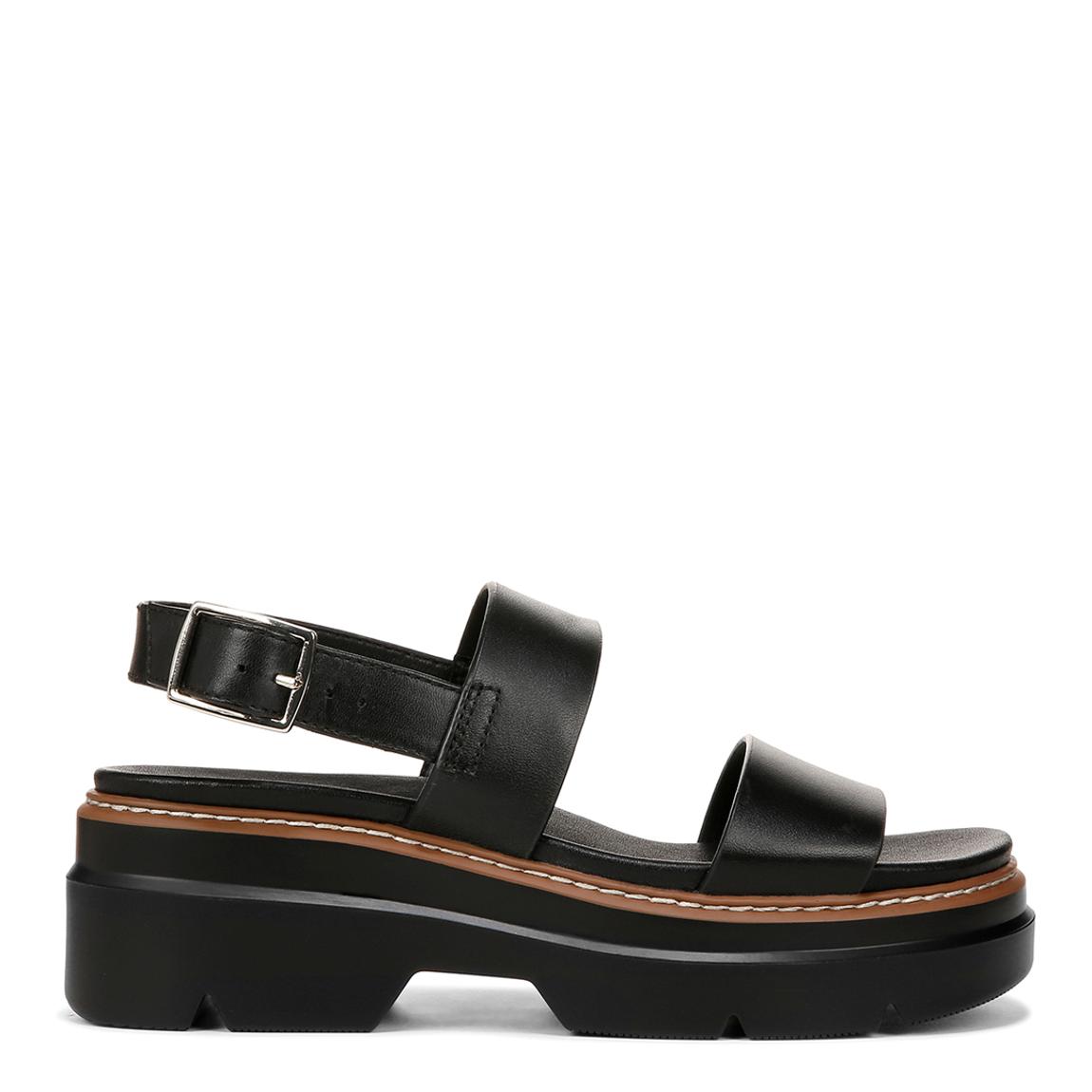 Black Darry Sling Leather Platform Sandals main product photo