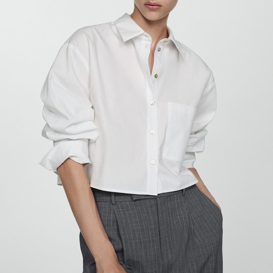 White Cropped Shirt main product photo