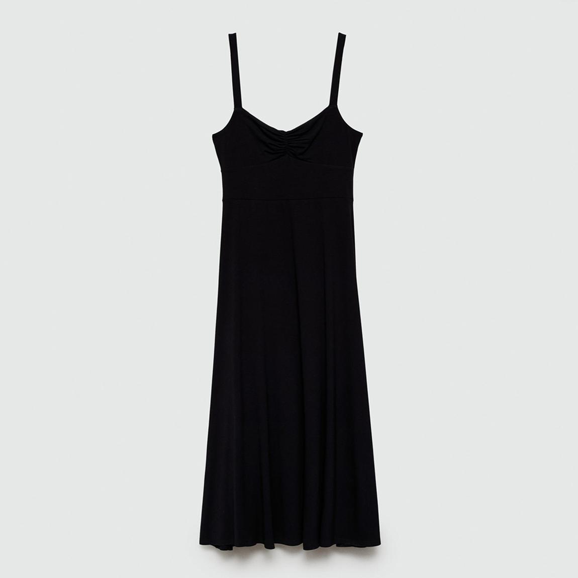 Mango Black Fit & Flare Midaxi Dress - BrandAlley