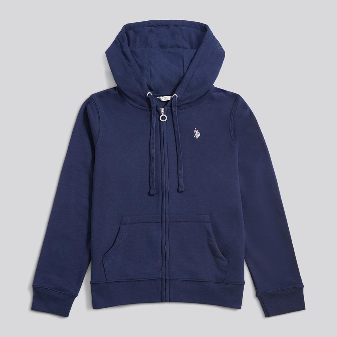 Navy Zip Through Hoodie main product photo