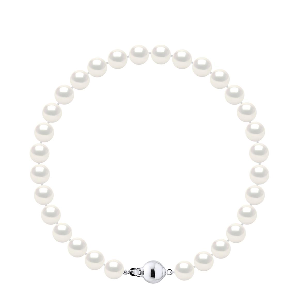 Silver Rows of Pearls Natural REal Cultured Freshwater Pearl White Bracelet main product photo