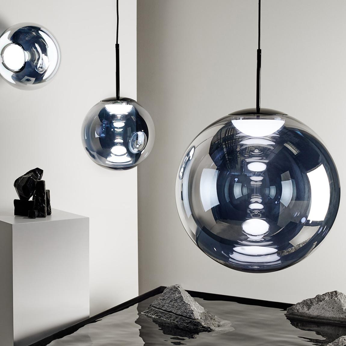 Globe Shade 50cm/20in, Silver Pendant main product photo