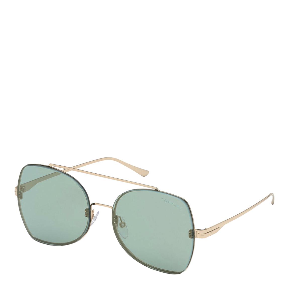 Women's Gold/Blue Tom Ford Sunglasses 58mm main product photo
