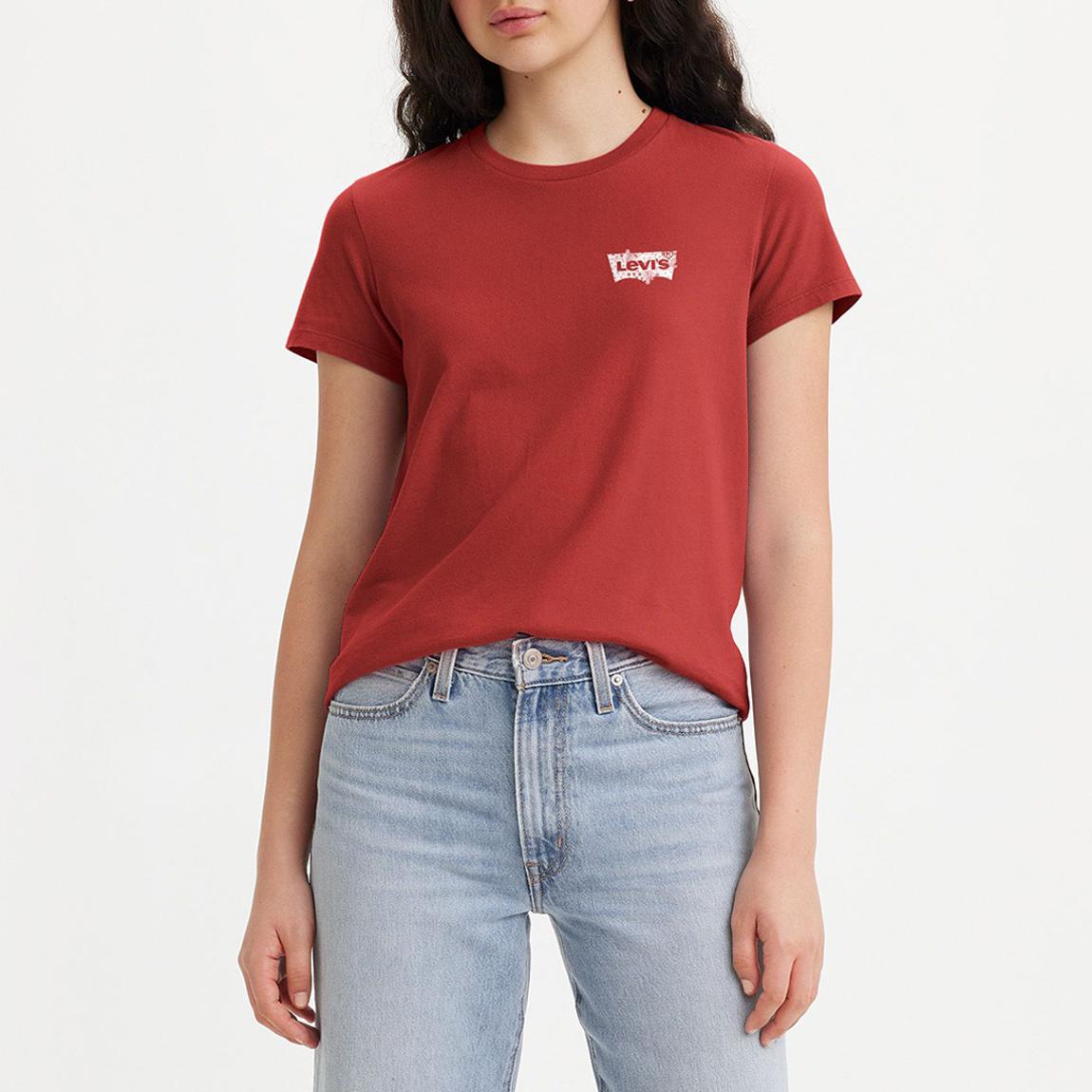 Red Printed Logo Cotton Tee main product photo