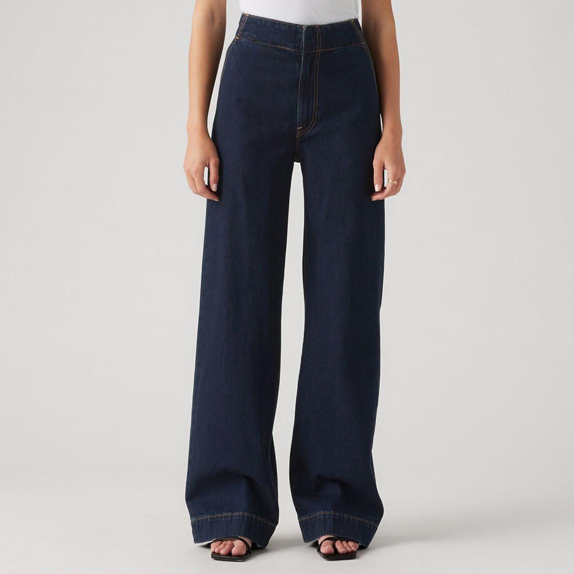 Dark Blue Ribcage Wide Leg Jeans main product photo