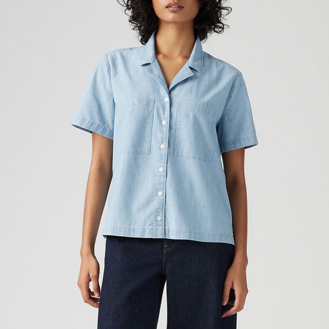 Blue Denim Look Chambray Shirt main product photo