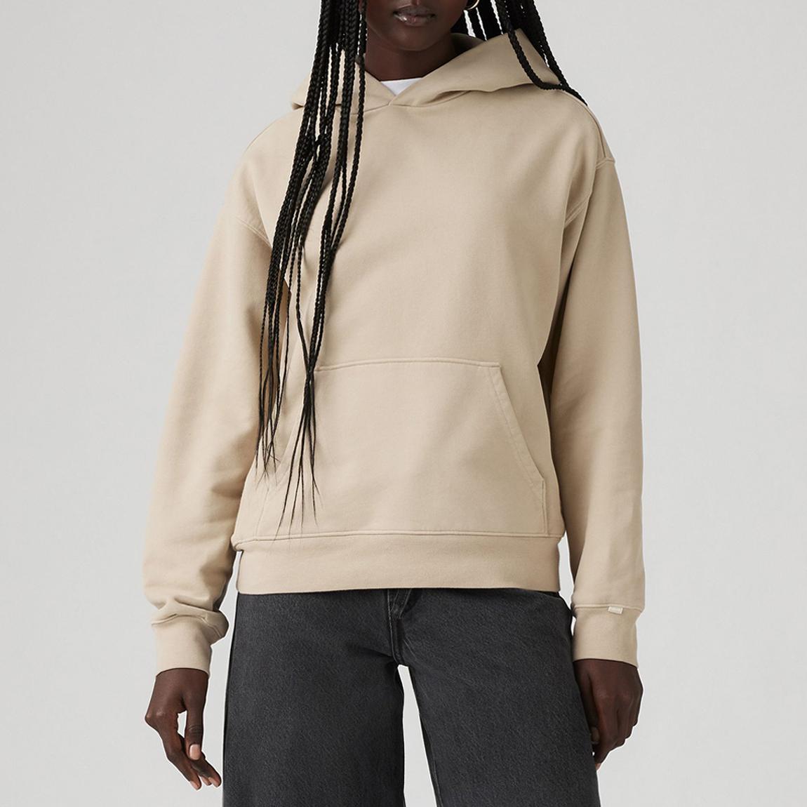 Beige Heritage Cotton Hoodie main product photo