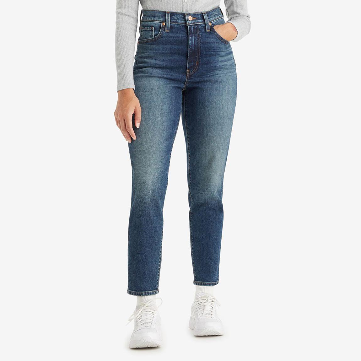 Dark Blue High Waisted Mom Jeans main product photo