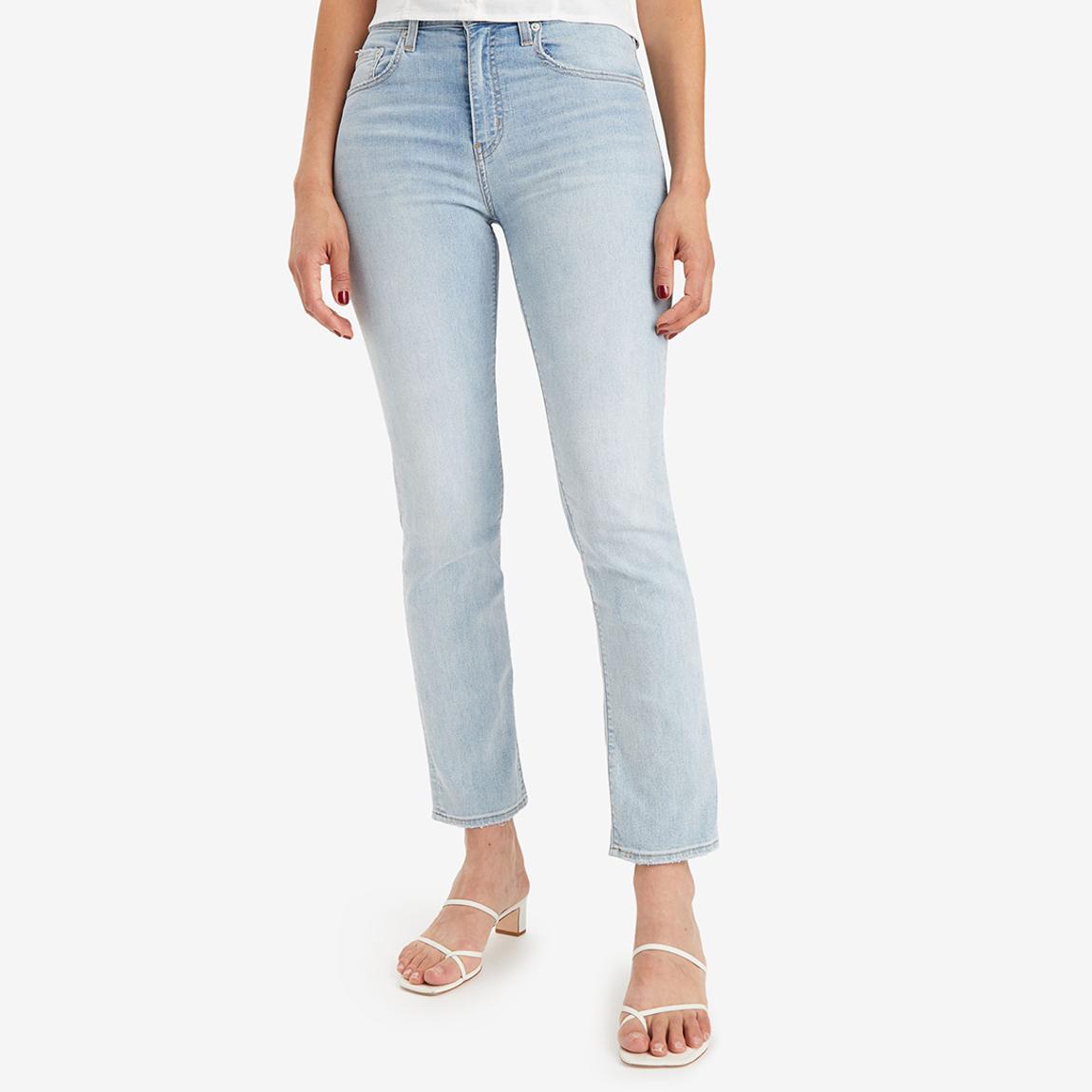Washed Blue 724™ High Rise Straight Jeans main product photo