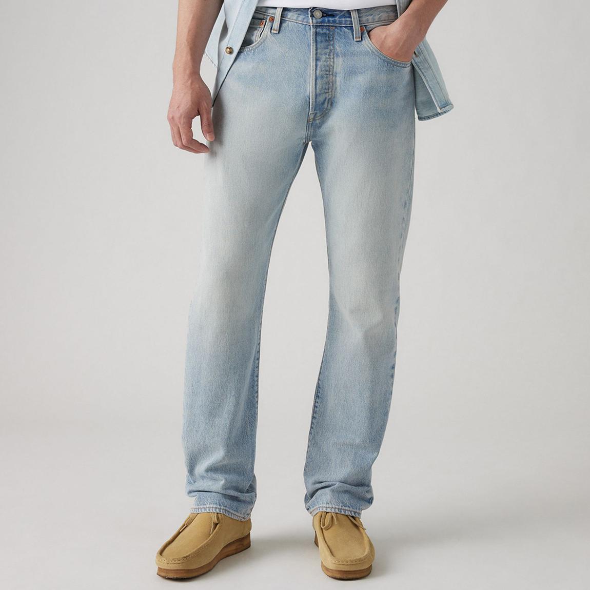Light Blue 501® Relaxed Straight Leg Jeans main product photo