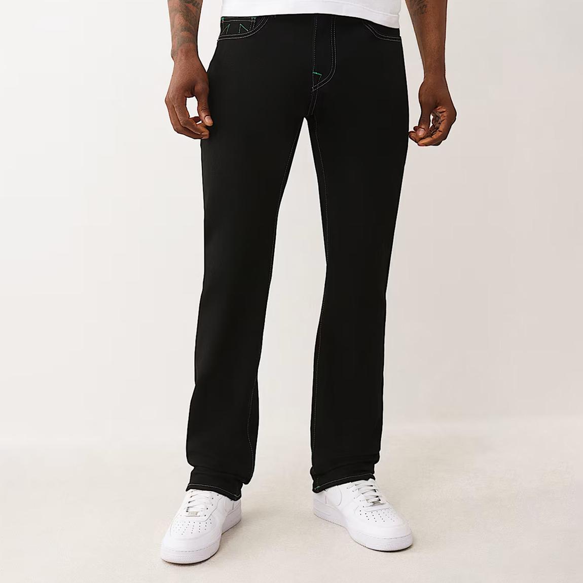 True Religion Black Ricky Straight Leg Jeans - BrandAlley