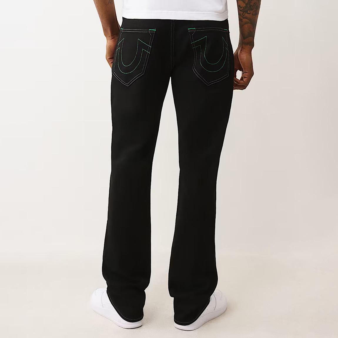 True Religion Black Ricky Straight Leg Jeans - BrandAlley