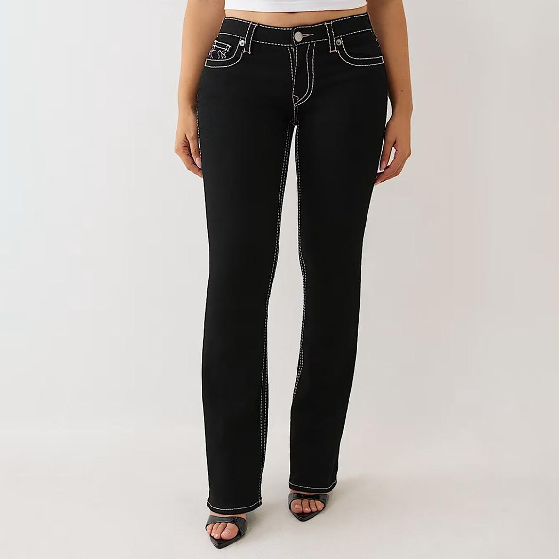 True Religion Black Becca Big T Bootcut Stretch Jeans - BrandAlley