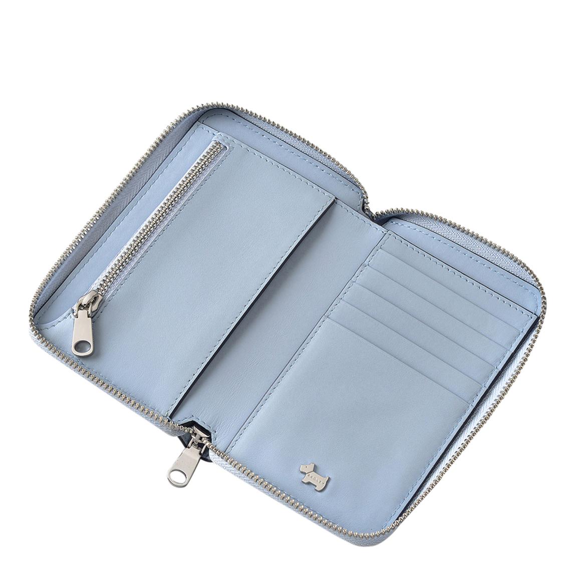 Smoke Blue Pockets Medium Zip Around Purse main product photo