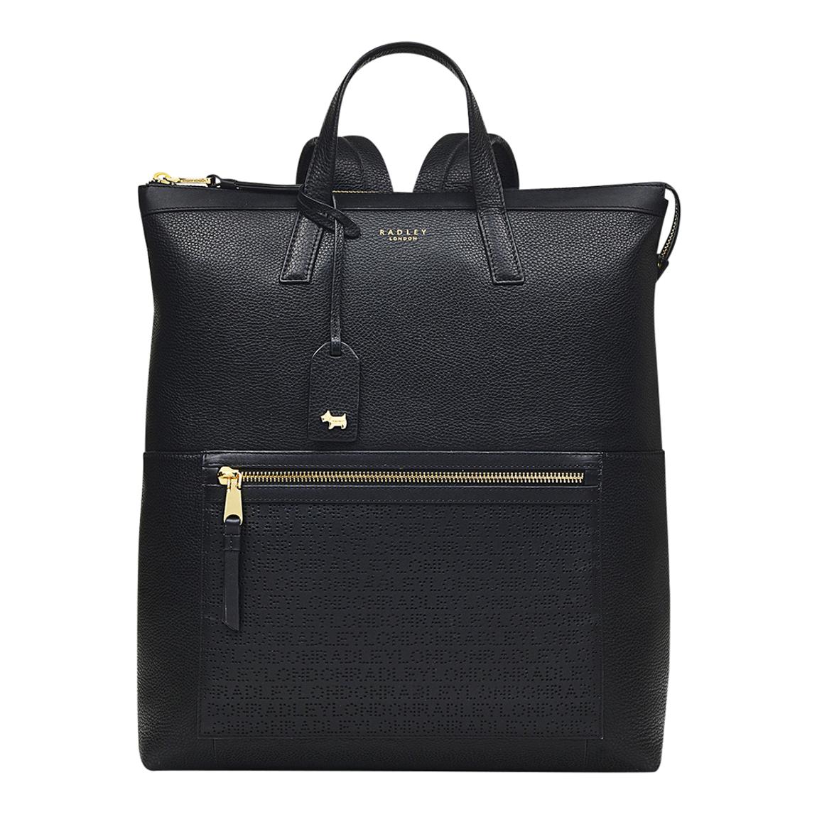 Black Alba Place Logo Large Ziptop Backpack main product photo
