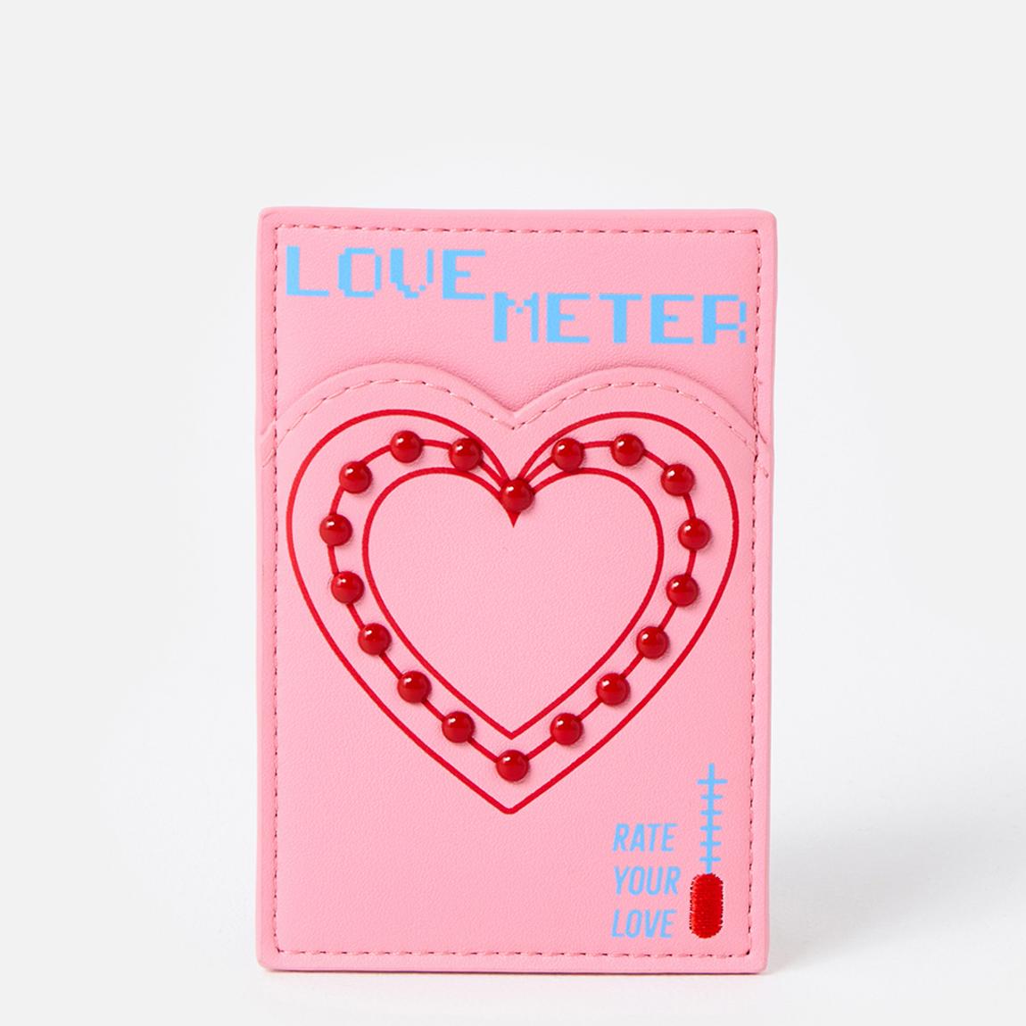 Pink & Red Love Meter Credit Card Holder main product photo