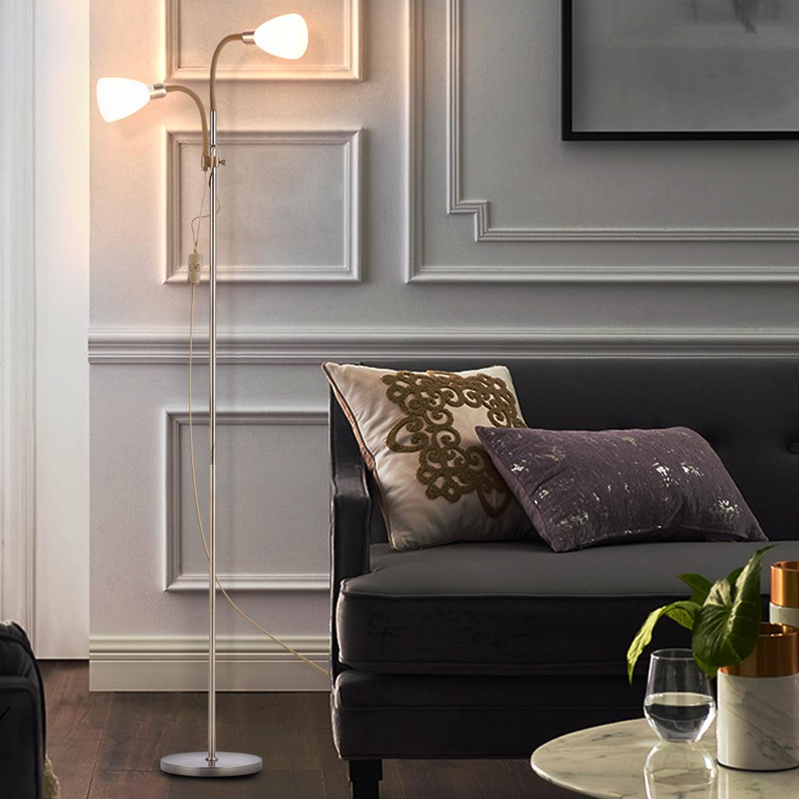 Modern 2 Head Standing Floor Lamp main product photo