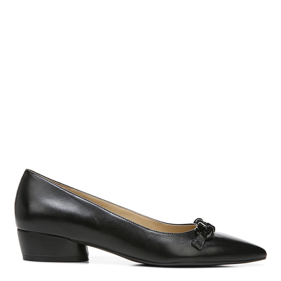 Black Becca Leather Pointed Flat main product photo