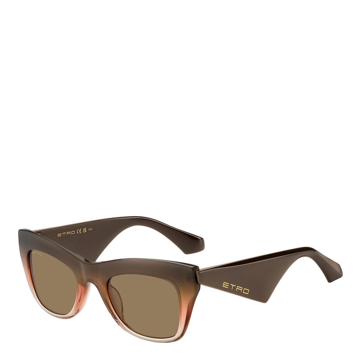 Brown Orange Rectangular Sunglasses 51mm main product photo