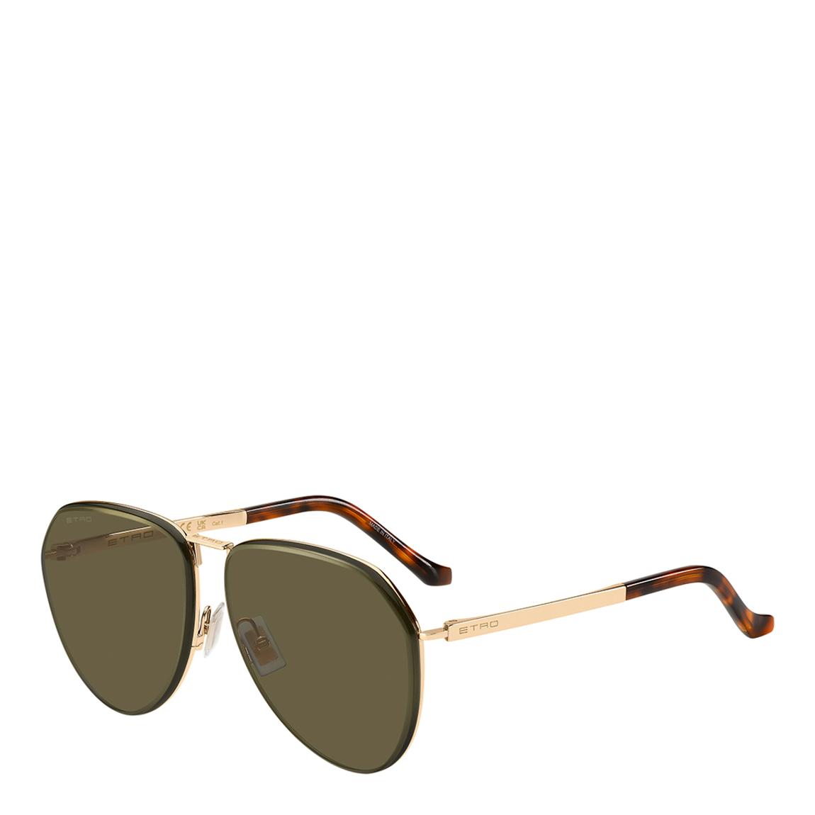 Rose Gold Pilot Sunglasses 64mm main product photo