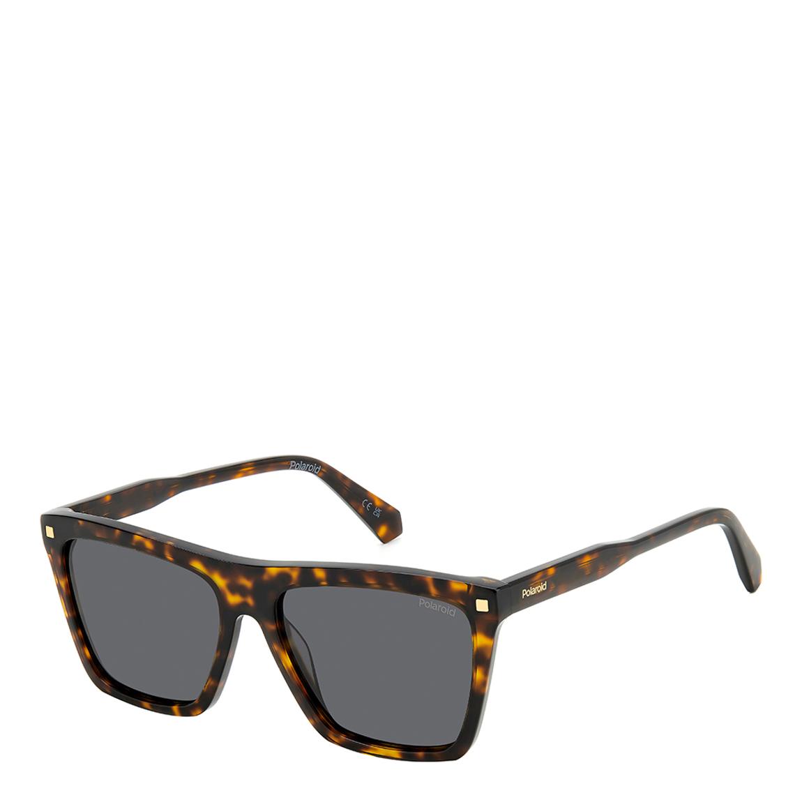 Havana Rectangular Flat Top Sunglasses 56mm main product photo