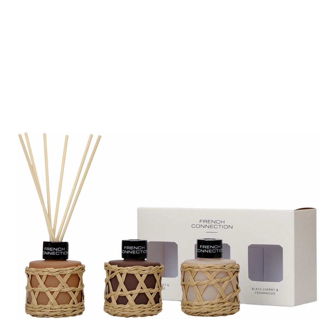 French Connection Woven Detail Trio of Reed Diffuser Gift Set 3 X 50ML main product photo